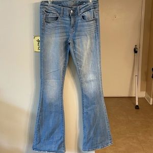 American Eagle Boho Flare Denim Jeans - Extra Long
